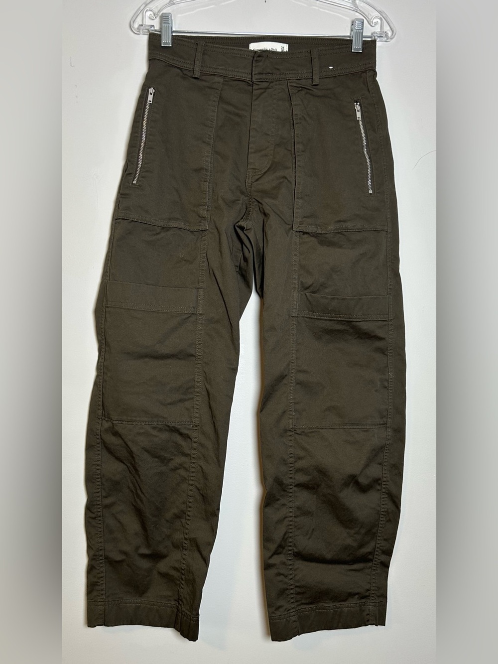Abercrombie & Fitch cargo pants Olive Green utility straight leg size 24s